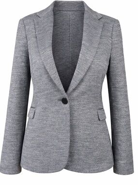 Zara Basic Gray Tailored Blazer Size S Made in Spain